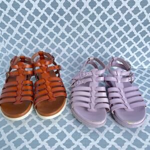 Wonder Nation Set of 2 Gladiator Sandals Size 11 Toddler Pre-Loved